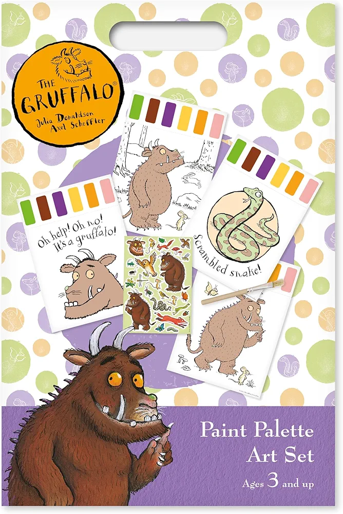 Children's Gruffalo Paint Palette Art Set by Robert Frederick - for Ages 3 to 8 Years - Just Add Water