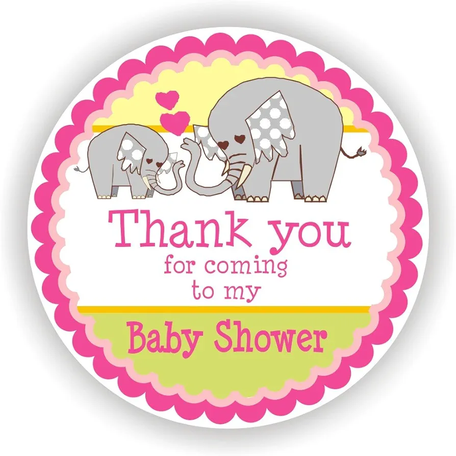 Philly Art & Crafts - Baby Girl Shower Stickers - It's a Girl Stickers - Favor Stickers - Baby Shower Favor Stickers - Set of 40 Stickers