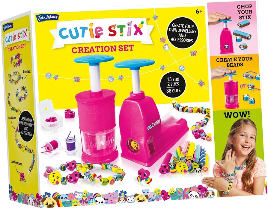 John Adams | Cutie Stix Creation Set: Create Your own Jewellery and Accessories! | Arts & Crafts | Ages 6+