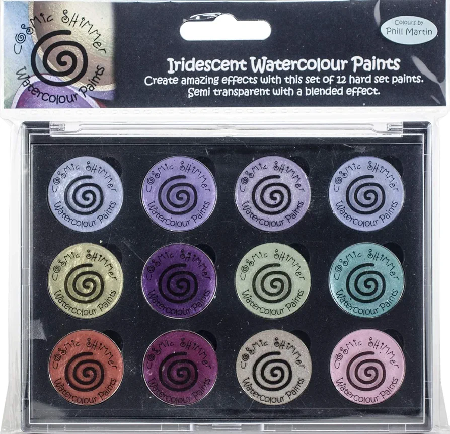 Cosmic Shimmer Iridescent Watercolor Palette Set 9-Frosted & Chic