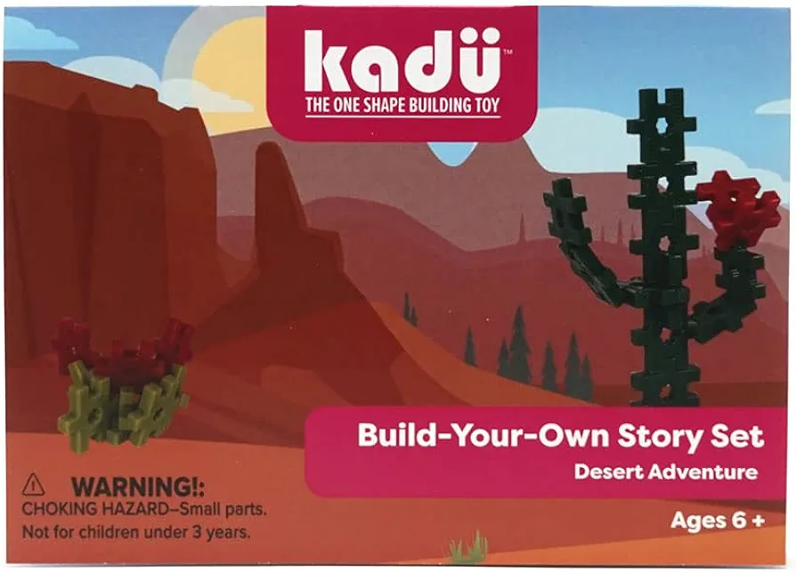 Incredibly Interconnectable Toys KADU Desert Adventure - Build Your Own Story 50pc Set - STEM/STEAM Building + Construction Toy, for Open + Imaginative Play Ages 5+