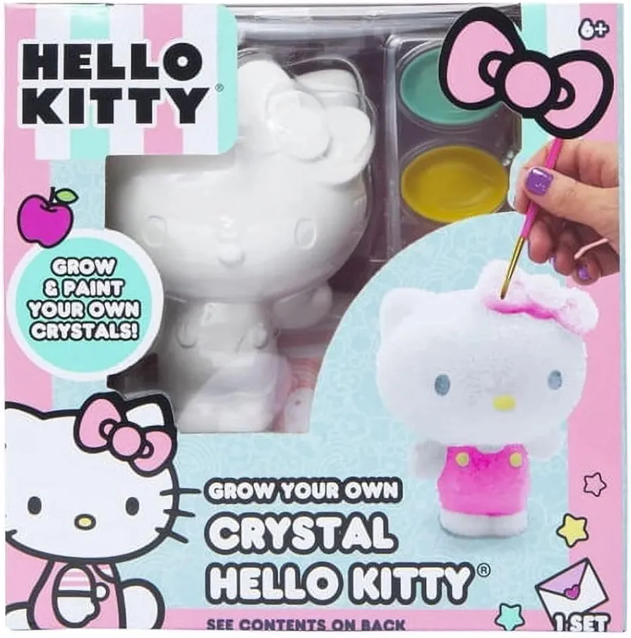 Horizon Group USA Hello Kitty Grow Your Own Sparkling Crystal Art Kit, Pink/white/black/yellow