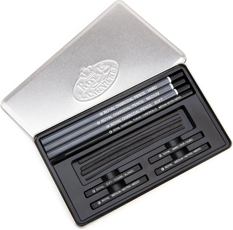 Royal & Langnickel RSET-ART2503 Small Tin Charcoal Drawing Art Set