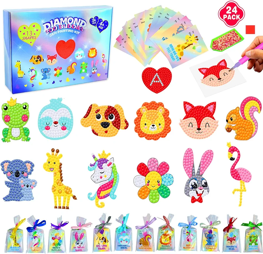Valentines Day Gifts for Kids Classroom,Valentines Day Cards for Kids School Valentine Classroom Exchange Gifts for Girls Boys Craft Activity