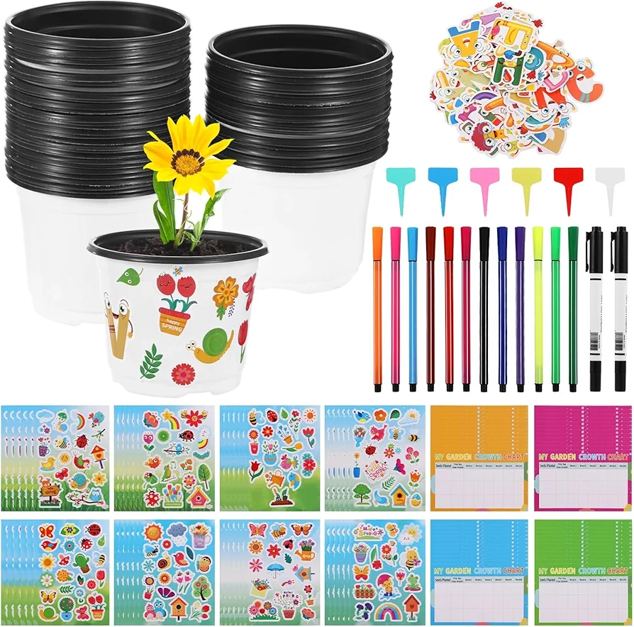 48 Sets Paint & Plant Flower Gardening Kit - Gifts for Girls Ages 8-12, Arts and Crafts for Kids Ages 8-12, Kids Gardening Set, Craft Toys Birthday Gifts for Girls Boys Ages 4 5 6 7 8 9 10 11 12