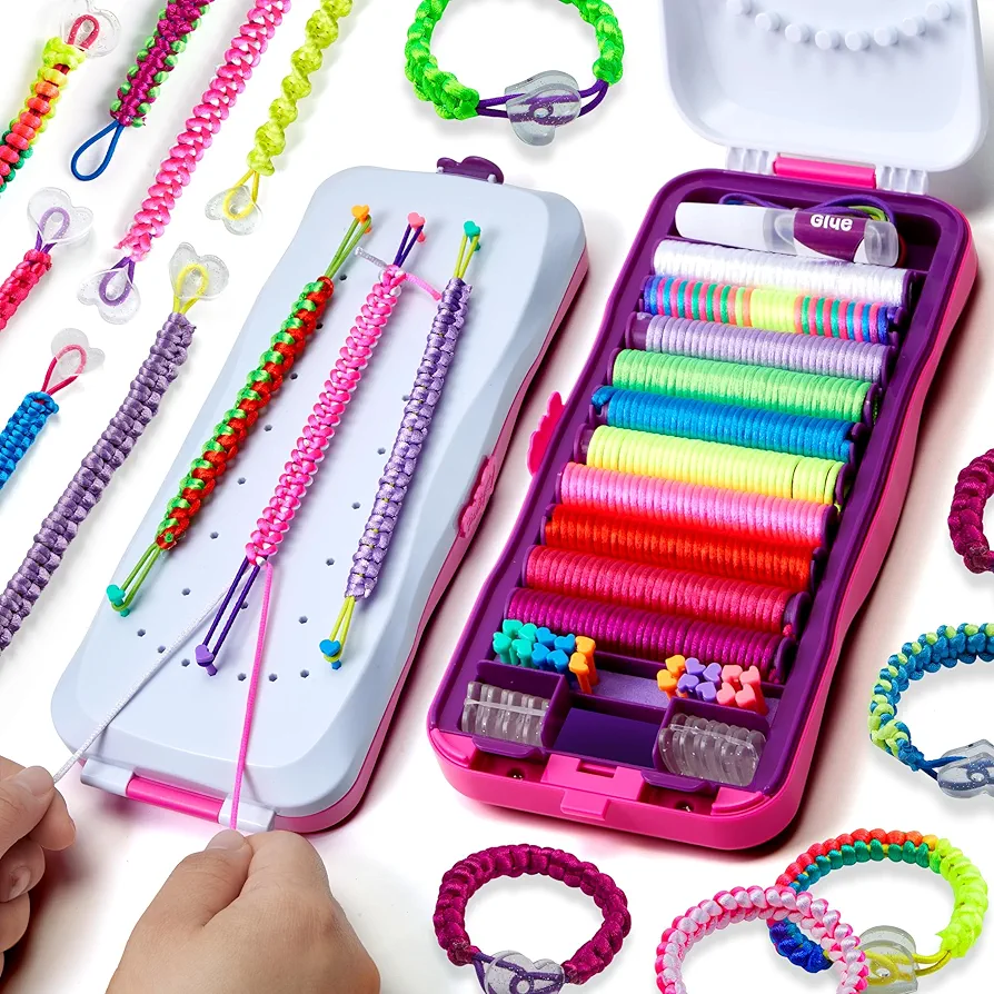 Friendship Bracelet Making Kit for Girls - Crafts for Girls - String Bracelets Maker Craft - Gifts for 6-12 Year Old Girl - Birthday Gift Ideas & Kits Toys Ages 8, 9, 10, 11, 12 - Kids Age 8-12 Olds