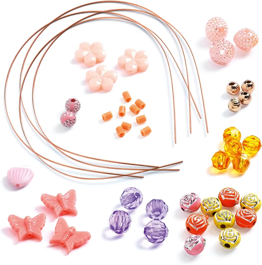DJECO Headband Making Kit for Girls - DIY Fashion Headbands, Make Your Own Hair Accessories Set, Fun & Creative for Family & Friends - DIY Beaded Jewelry Kit & Craft for Kids Ages 10+