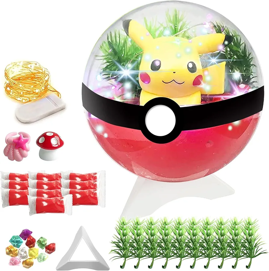 Make Your Own Night Light Kit for Kids - Light-Up Po-ke-m-on Toys Easter Egg Terrarium Craft Kit - Arts & Crafts Activities Kit - Bedroom Decoration Christmas Gifts for 4 5 6 7 8 Year Old Kids- Yellow
