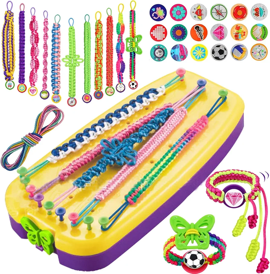 AMAZYJOYS Friendship Bracelet Making Kit for Girls Age 6-12 | DIY Arts and Crafts for Kids | Christmas Birthday Gifts Ideas for Girl 7 8 9 10 11 Years Old | Popular Bracelets Toys Bulk Set