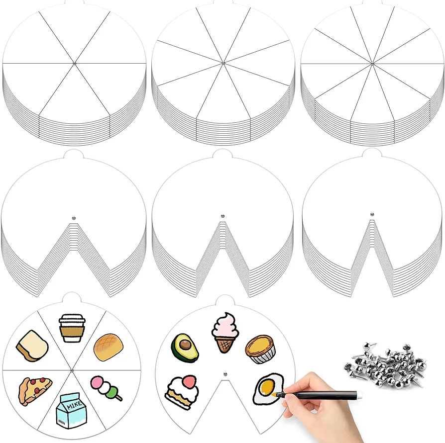 COcnny 24 Sets Ten Commandments and 30 Sets Spinning Blank Wheel Coloring Craft, Color Your Own Religious Art Wheel Kit for Kids