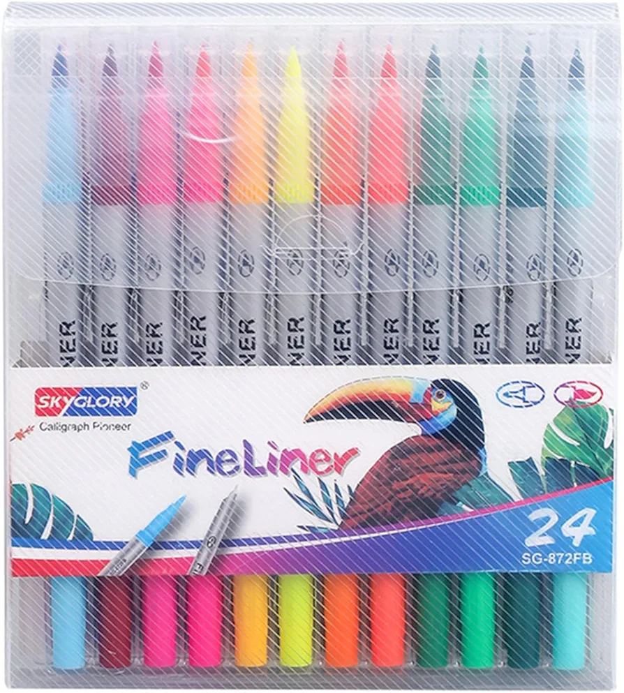 Multicolor Hook Line Pens Set Watercolor Painting Pens Creative Stationery Student School Office Art Craft Supplies