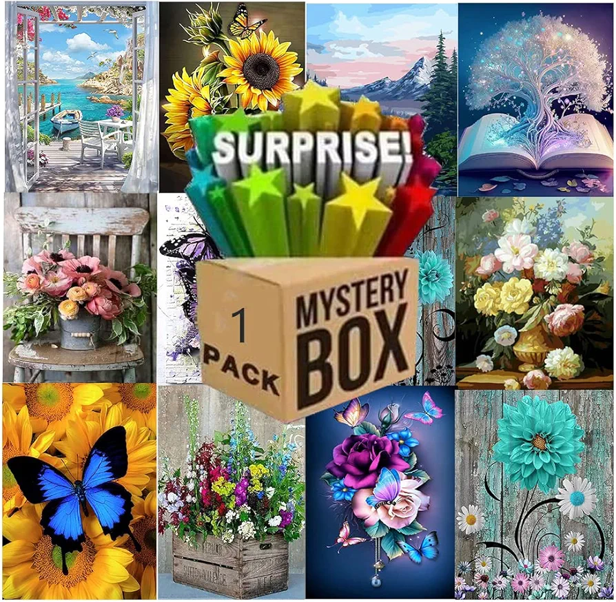 LWZAYS 4Pcs Diamond Art Kits for Kids, Cartoon 5D Diamond Gem Art Kids' Mosaic Diamond Art Kits and Crafts for Kids Ages 6-8-10-12 Children for Home Decor 6x6inch