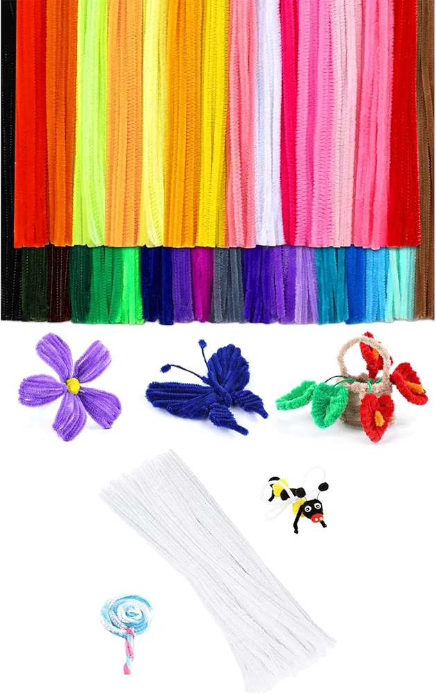 Pipe Cleaners Chenille Stem, Pipe Cleaners Set for Pipe Cleaners DIY Arts Crafts Decorations, Chenille Stems Pipe Cleaners