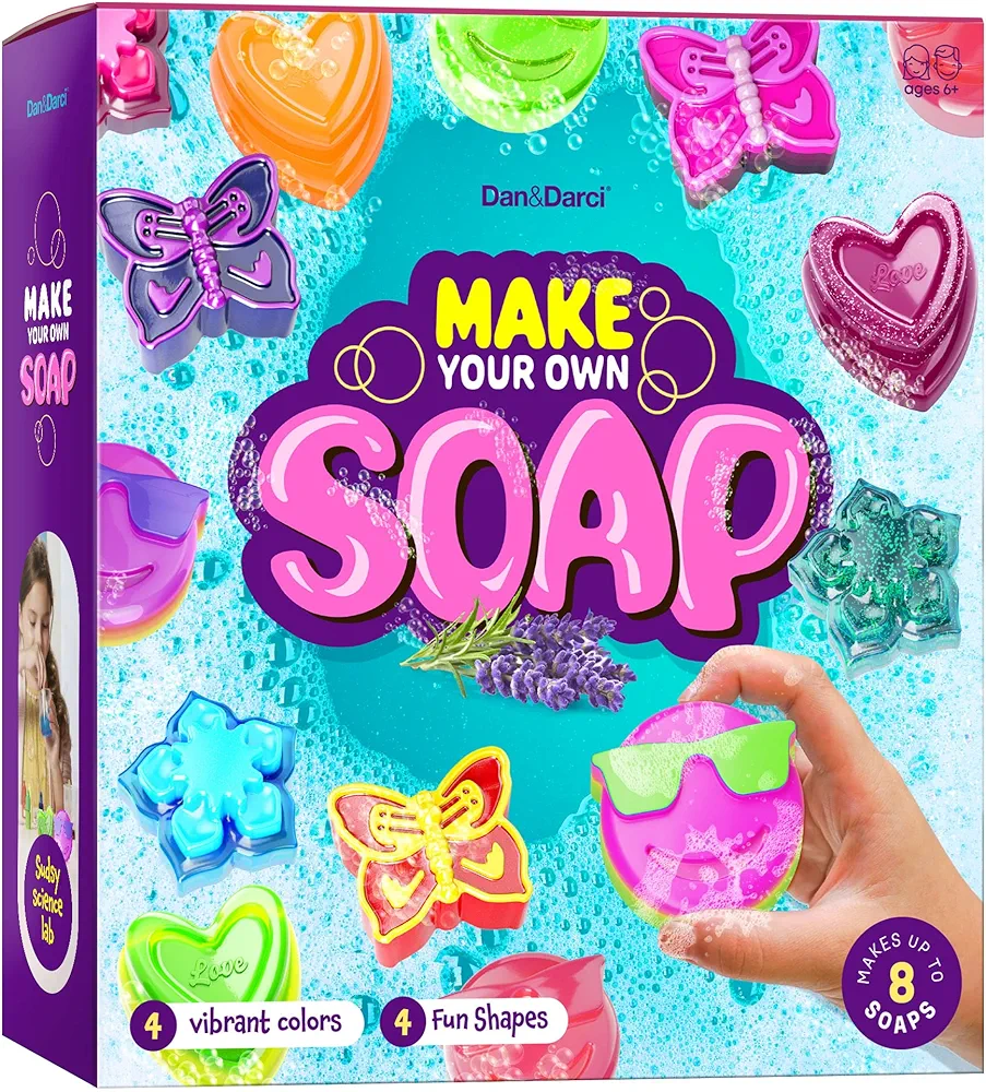 Dan&Darci Soap Making Kit for Kids - Crafts Science Toys - Birthday Easter Gifts for Girls and Boys Age 6-12 Years Old Girl DIY Soap Kits - Best Educational Craft Activity Gift for 6-12 Year Old Kids