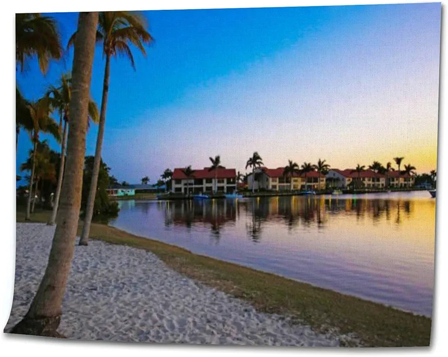 OEPWQIWEPZ Beach Vacation Destination Cape Coral Florida DIY Digital Oil Painting Set Acrylic Oil Painting Arts Craft Paint by Number Kits for Adult Kids Beginner Children Wall Decor