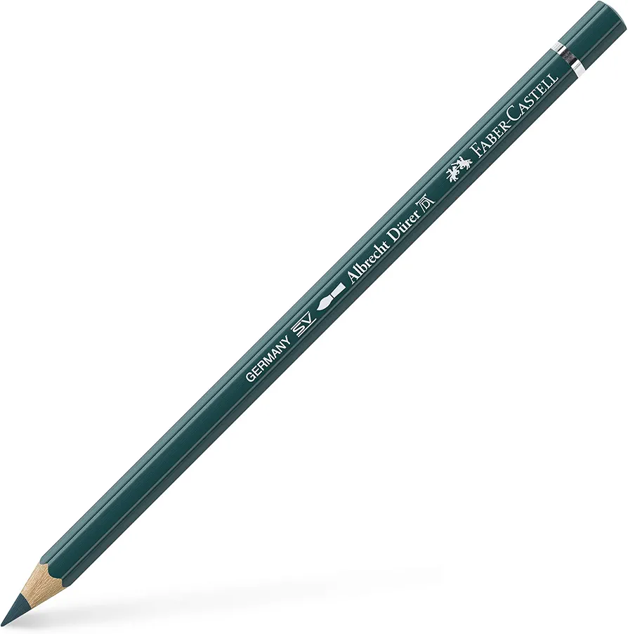Faber-Castell Art & Graphic Albrecht Dürer Watercolour Pencil, (158), Deep Cobalt Green, For Art, Craft, Drawing, Sketching, Home, School, University, Colouring
