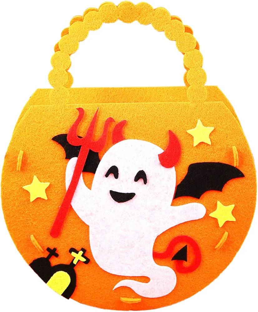 Kids Arts and Crafts Ages 8-12 Girls Halloween Decorations Pumpkin Candy Bags Halloween Bucket DIY Kids Craft Kit for Indoor Outdoor Easter Arts and Crafts for Kids Ages 3-5 (B, One Size)