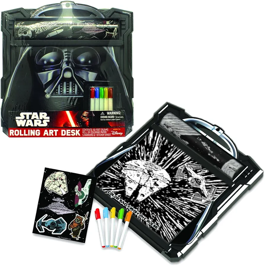 STAR WARS Darth Vader Rolling Art Desk Play Set