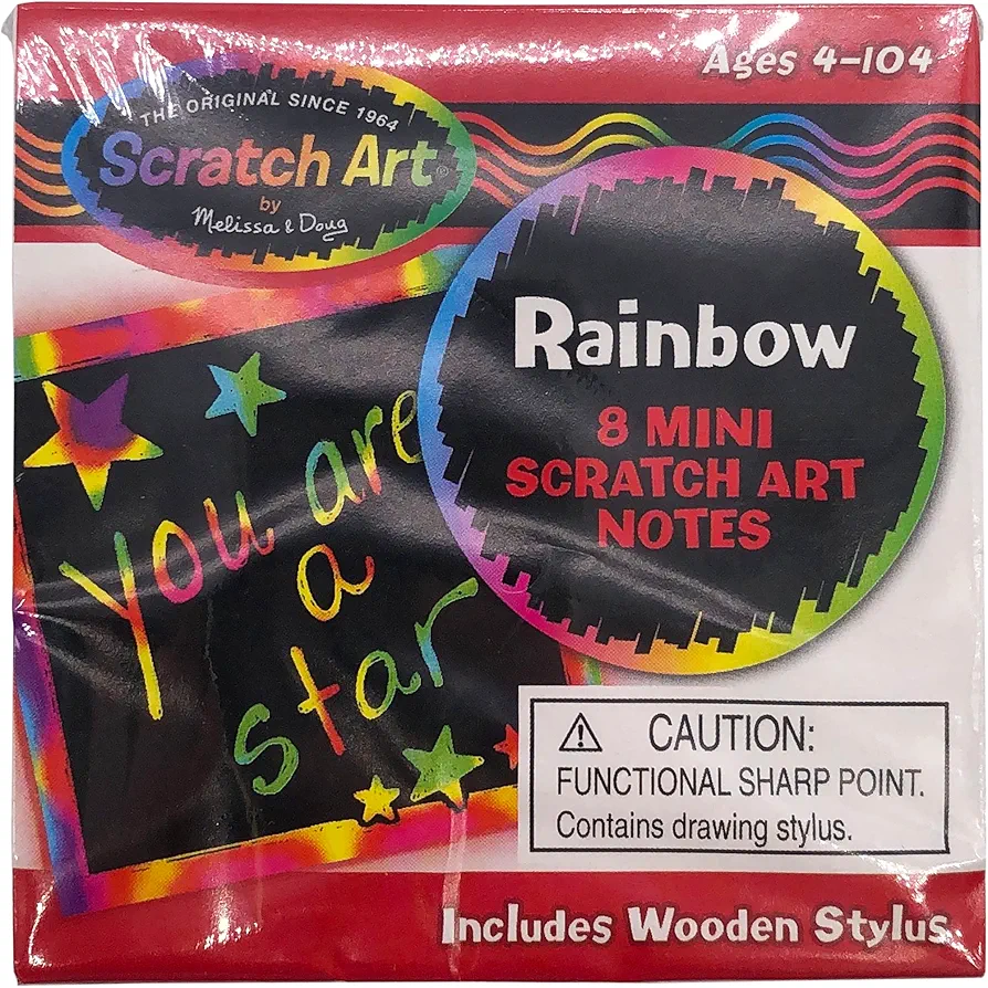 Melissa & Doug Rainbow Mini Scratch Art Notes