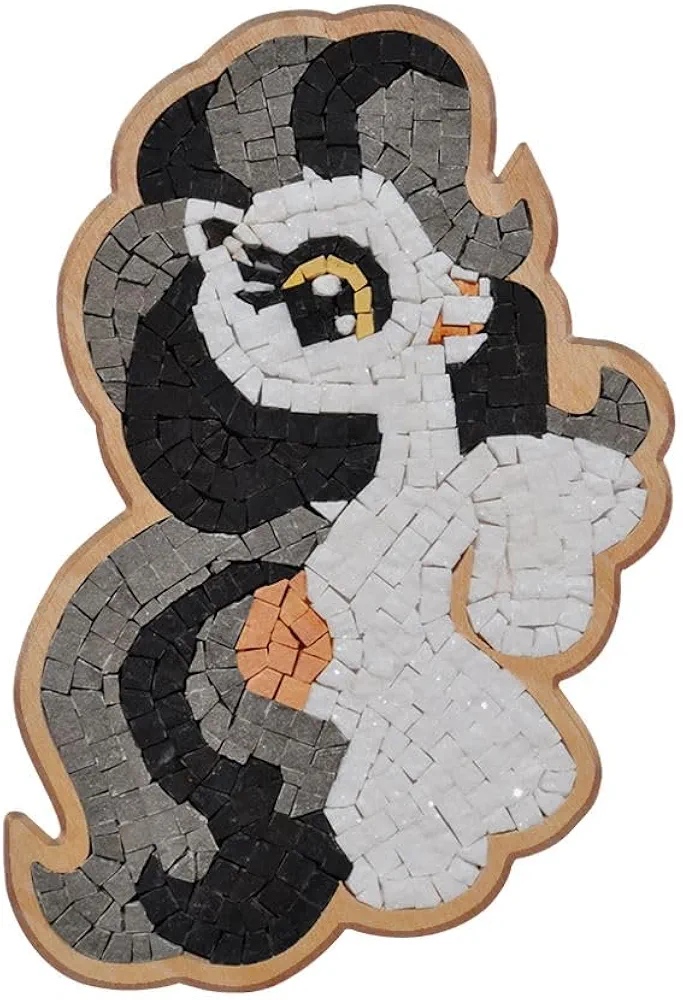 Continuum Games Mosaic Box Natural Stone Arts and Crafts Picture Puzzles DIY Craft Kit for Adults and Kids - Pony