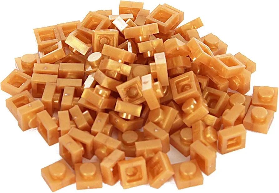 elope BRICKY BLOCKS - 100 Piece Set: Build, Play, and Create with Fun Interlocking Brick Set - Gold