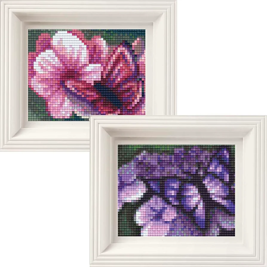 PixelHobby Butterfly Fuchsia & Purple, Set of 2 Mosaic Art Kit