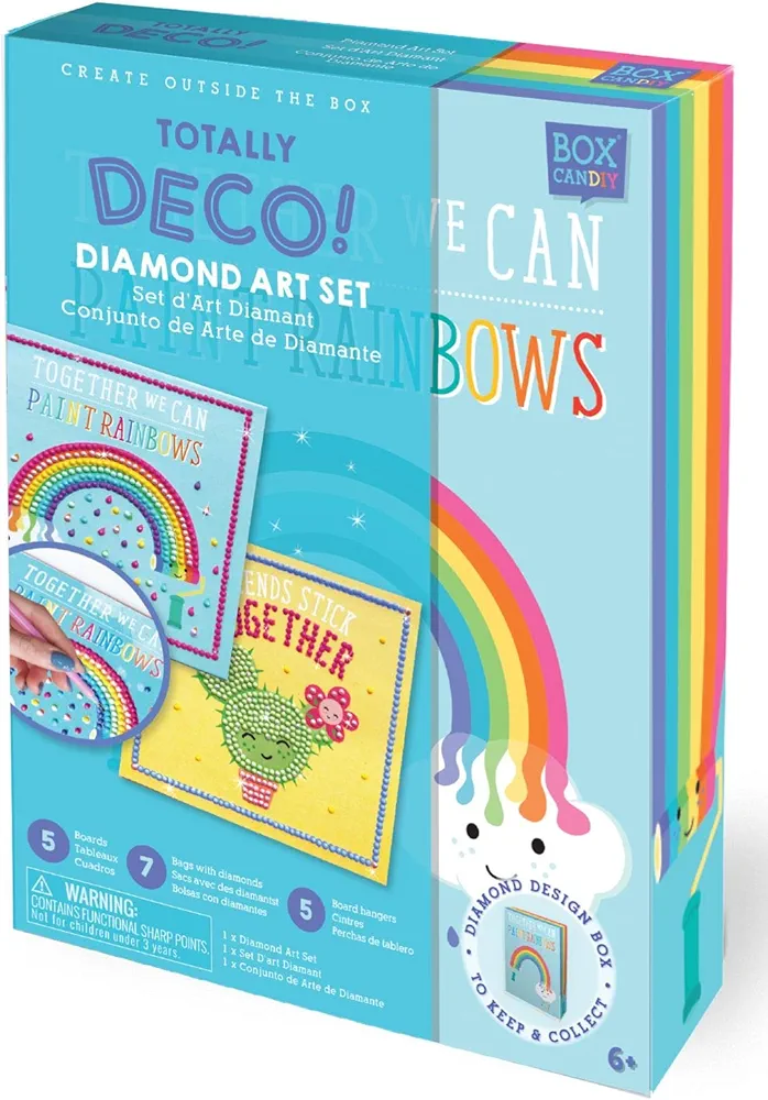 Totally Deco Rainbow Diamond Dazzling Gems Art Set in Keepsake Box to Make and Display