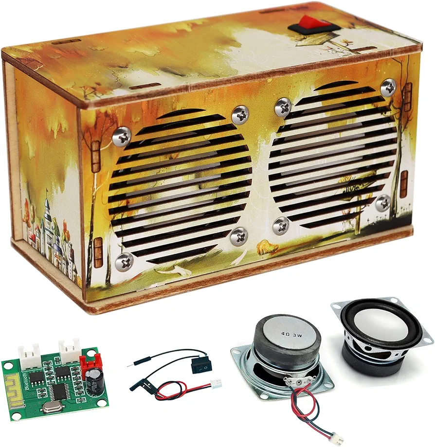 STEM Toys,Science kit,STEM Kits for Kids Ages 8,9,10,11,12,Educational Toys Arts and Crafts,STEM Projects,Teen Gifts for Boys and Girls,Build Your own DIY Speaker Electronic Kits (Cartoon)