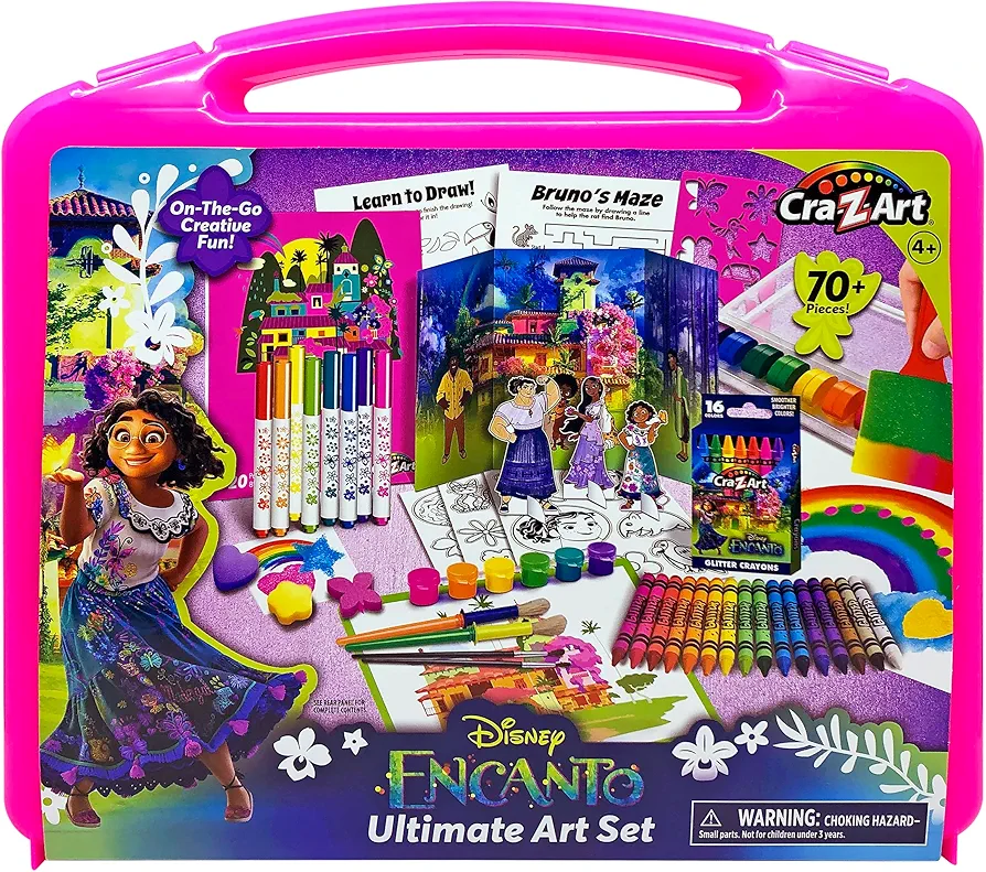 Cra-Z-Art Disney Encanto Ultimate Art Studio, Rainbow Kids Art Set for Ages 4 and Up