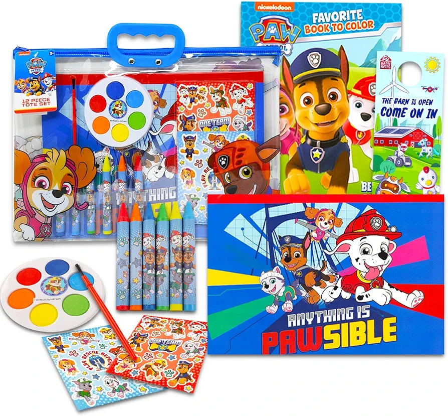 Paw Patrol Coloring and Activity Kit - Bundle with Paw Patrol Coloring Book, Stickers, Paint, Activities, and More | Paw Patrol Art Set for Kids, Boys, Girls
