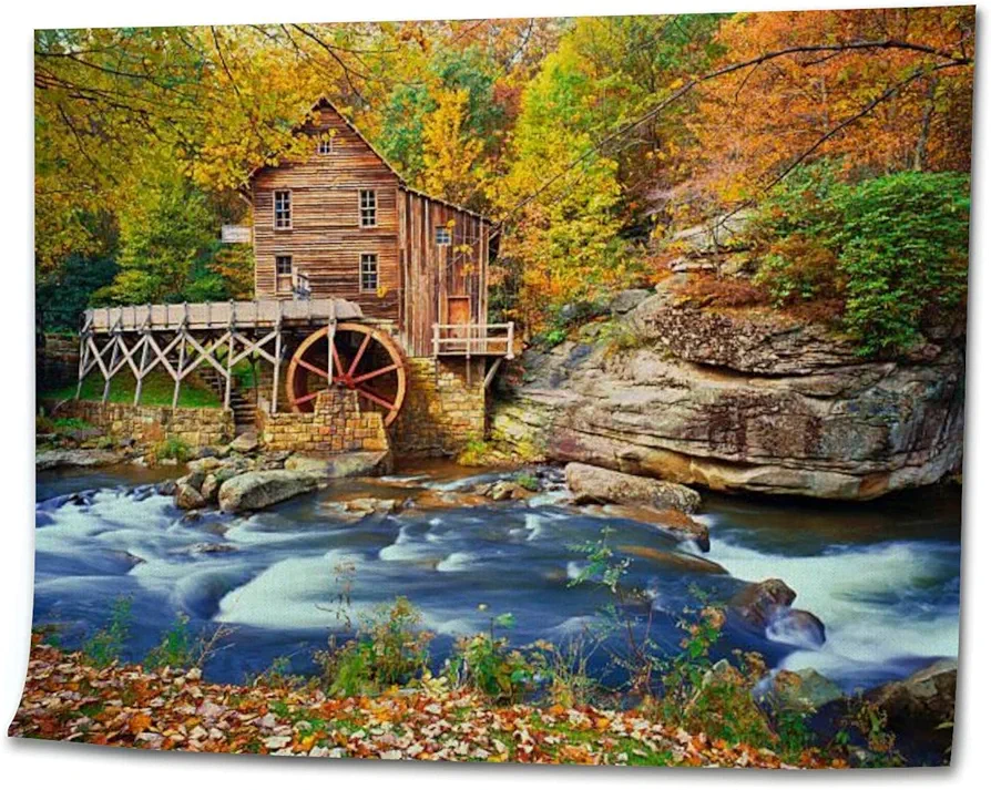 OEPWQIWEPZ Autumn West Virginia DIY Digital Oil Painting Set Acrylic Oil Painting Arts Craft Paint by Number Kits for Adult Kids Beginner Children Wall Decor