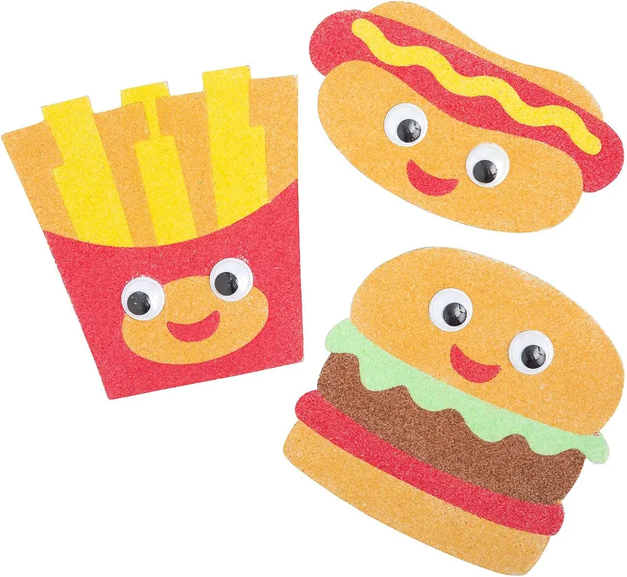 Summer Junk Food Sand Art Pictures - 12 Pieces