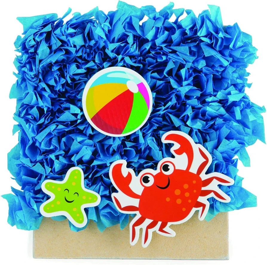 Fun Express Beach Tissue Sand Art CK-12 - Craft Supplies - 12 Pieces