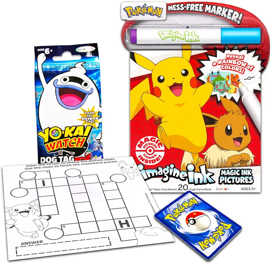 Pokemon Imagine Ink Coloring Book Set - Pokemon Activity Pack Bundle with Mess-Free Coloring Book, Pokemon Cards Plus More | Pokemon Fun Pack