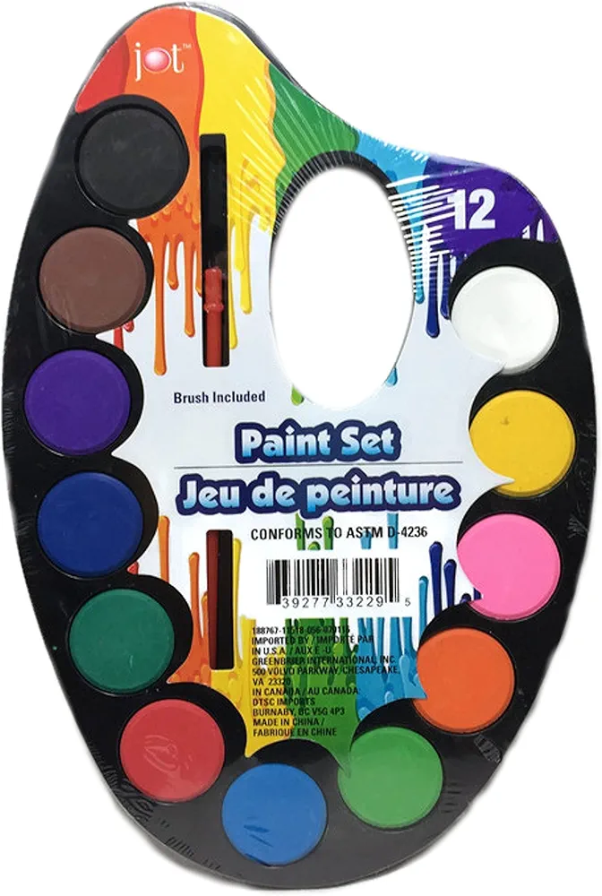 JOT Kids Craft Artist's Palette with Paint Pods and Brush