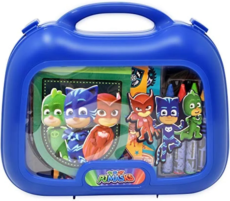 PJ Masks Carry Along Coloring and Activity Set Includes Carry Case, Crayons, Doodle Pad, Stickers for Toddlers and Kids