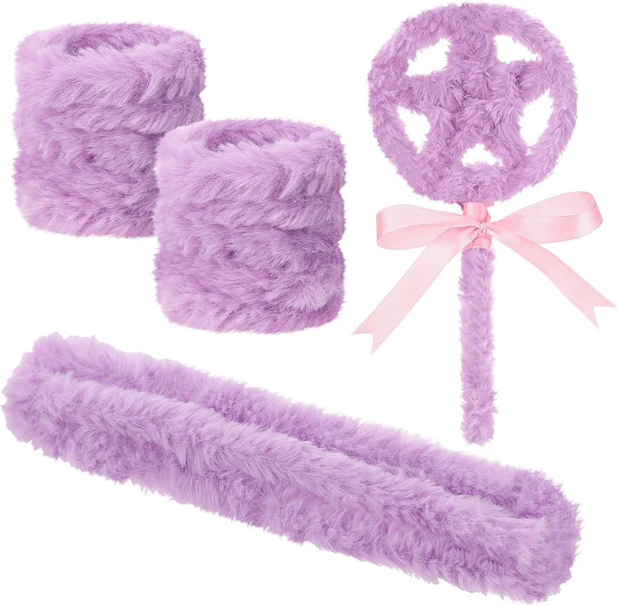 HyDren 2 Pcs 39.37 Inches Jumbo Fur Pipe Cleaners Craft Pipe Stems Material Pipe Cleaners Chenille Stems for Kids DIY Projects and Craft Supplies Decorations(Light Purple)