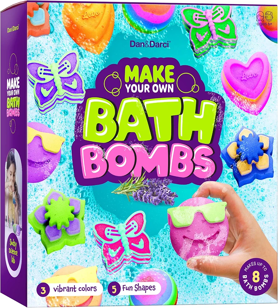 Bath Bomb Making Kit for Kids - Kids Crafts Science Project - Easter Gifts for Girls and Boys - Craft Activity Gift for Age 6, 7, 8, 9, 10, 11 & 12 Year Old Girl - Makes 10 Bath Bombs Fizzies