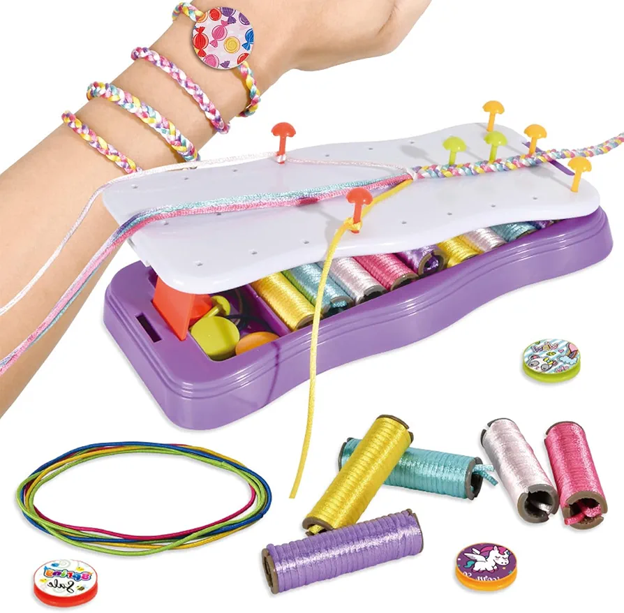 LYDODOKA Friendship Bracelet Making Kit for Girls, Crafts for Girls, String Bracelets Maker Craft, Gifts for 6-12 Year Old Girl - Birthday Gift Ideas & Kits Toys Ages 8-12 Kids (Purple)