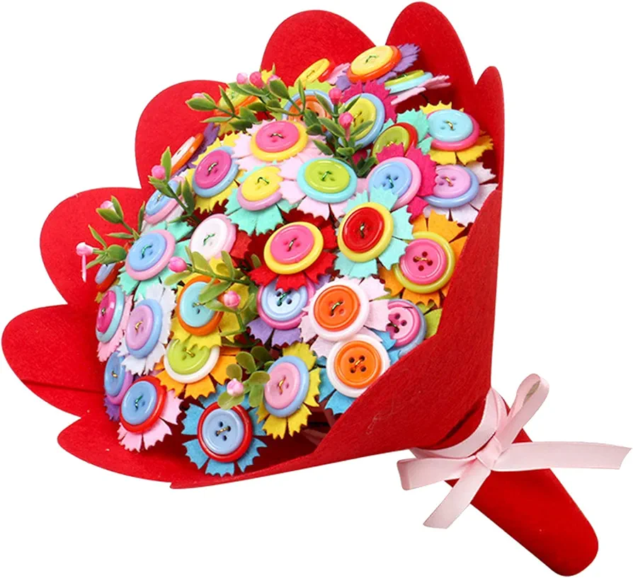 Kids Arts and Crafts Ages 2-5 Easter DIY Handmade Bouquet Kindergarten Children Kids Arts and Crafts Ages 8-12 Boys (B, One Size)