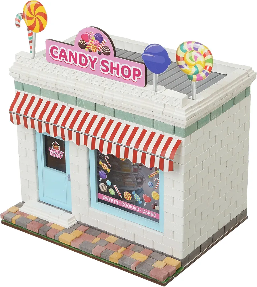 Wise Elk™ Candy Shop Ceramic Bricks Building Set - Perfect for Ages 14 and Up - Unleash Your Creativity!