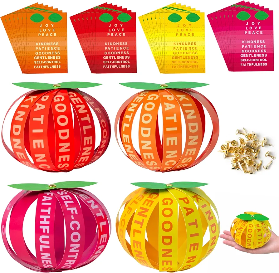 Aginc Berry Bible Fruit Craft Kits - 28 Set DIY Bible Accents Fruitage of The Spirit Fruit Strip Craft Kit for Kids DIY Fruit Bible Craft Kit Sunday School Church Craft for Kids Home Fun Activities