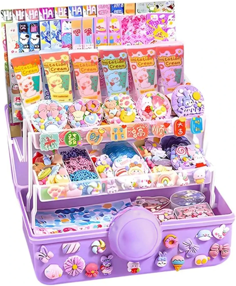 ERANC Guka Stickers Set with Cream Glue, Ideal Crafts DIY Gift for Kids (450Pcs)