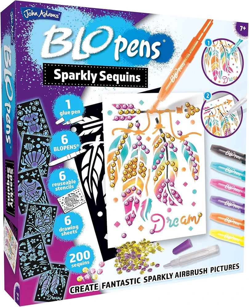 John Adams | BLOPENS® Sparkly Sequins Set: Create fantastic sparkly airbrush pictures! | Arts & crafts | Ages 7+