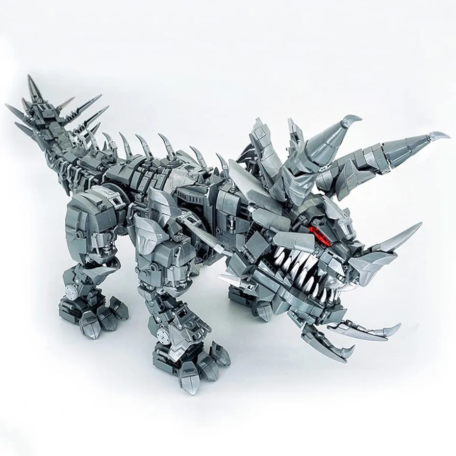 KIBVE Dinosaur Building Blocks Set Triceratops Model Kit 2038 PCS Movable Joints Collection Display for Adults Kids (Triceratops (2038 PCS))