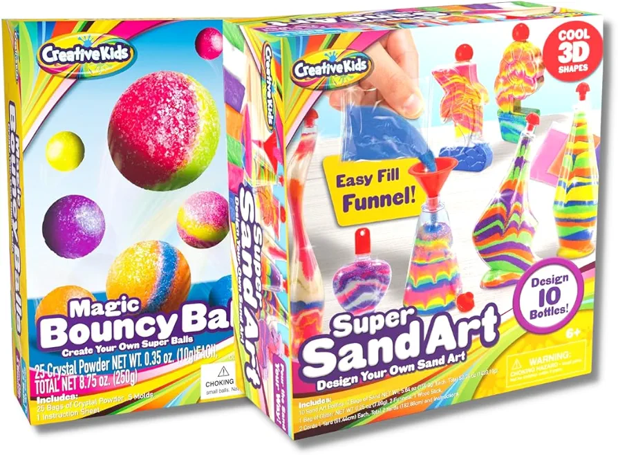 Creative Play Duo: DIY Magic Bouncy Balls and Sand Art Extravaganza
