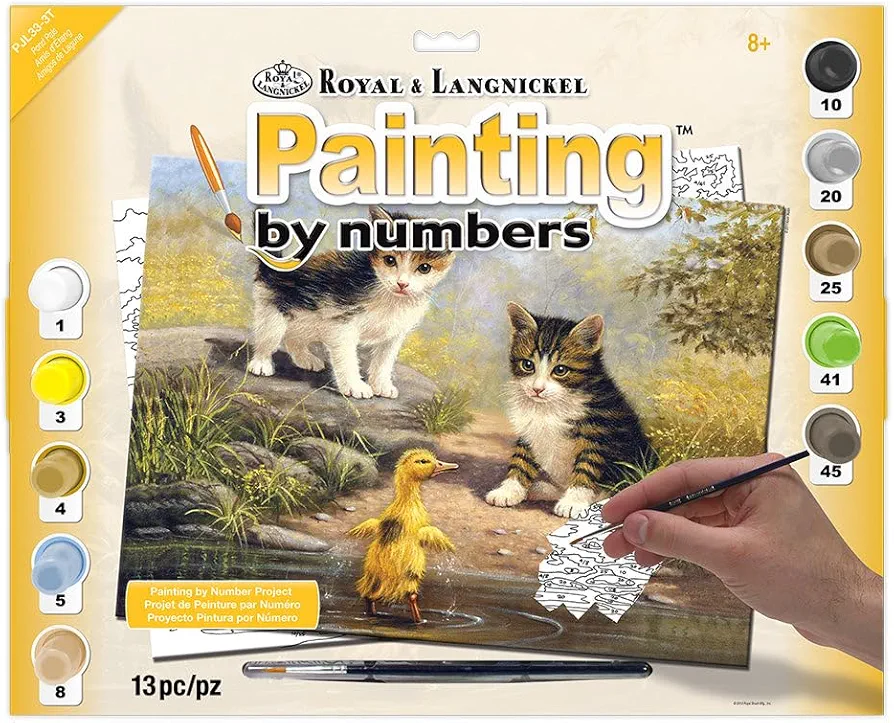 Royal & Langnickel 11 x 15 inch Pond Pals Pre-Printed Paint by Number Painting Set
