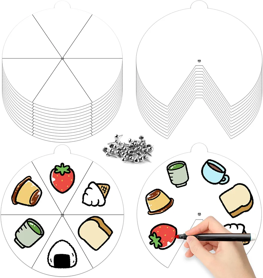 COcnny 24 Sets Bee Christian and 28 Sets Spinning Blank Wheel Coloring Craft, Color Your Own Religious Art Wheel Kit for Kids