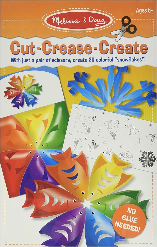 Melissa & Doug Cut-Crease-Create Snowflakes Play Set