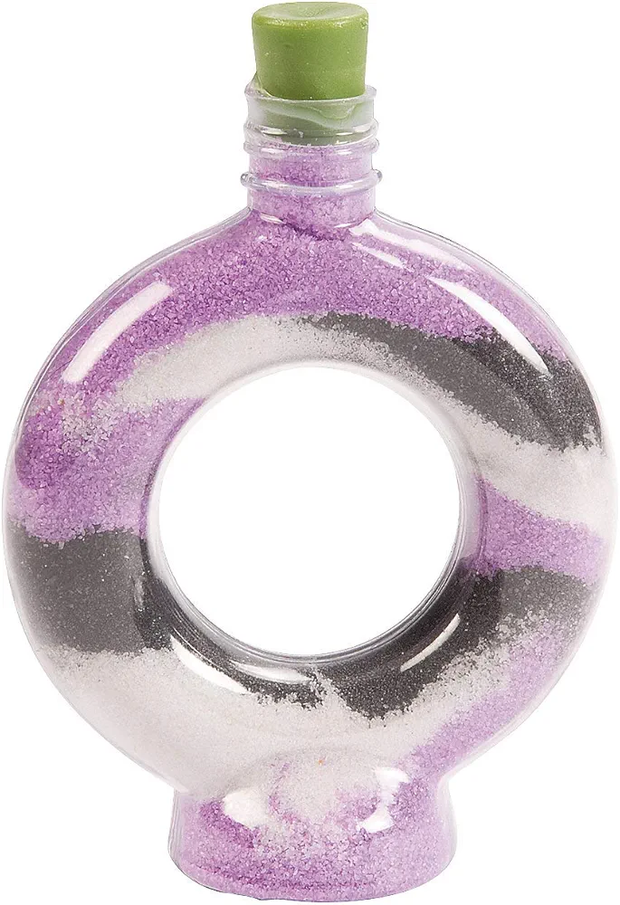 Fun Express, 12 pieces Ring Shaped Sand Art Bottle - Crafts for Kids and Fun Home Activities